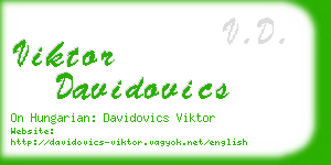 viktor davidovics business card
